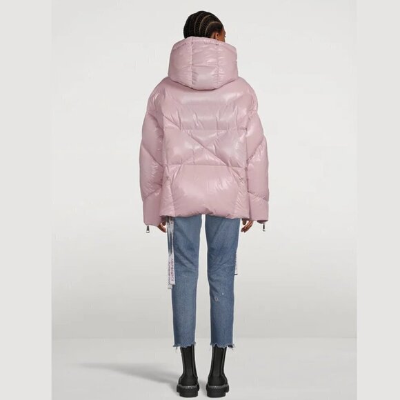 Khrisjoy Iconic Oversized Hooded Puffer Jacket Goose Feather in Champagne Gold - Picture 10 of 10